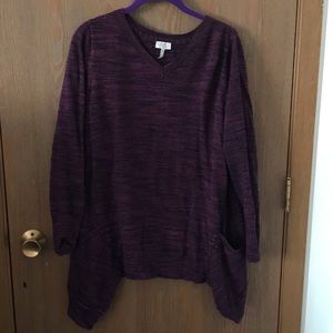 LOGO by Lori Goldstein Melange Cotton Cashmere